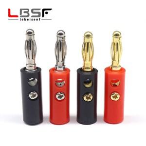 10피스/5pairs 오디오 스피커 나사 바나나 골드 플레이트 플러그 커넥터 4mm 블랙 레드 온라인  니켈/골드