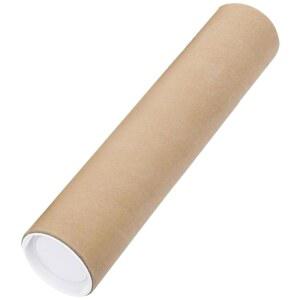 플라스틱 엔드 캡이 있는 2x20인치 크래프트 종이 우편 튜브, 견고한 보호 포스터 및 아트 프린트 청사진용 문서 보관 튜브