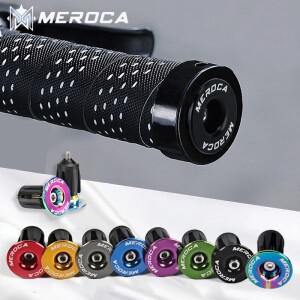 메로카 자전거 핸들바 플러그 바 엔드 캡 알루미늄 MTB 로드 바이크 경량 락온 부품