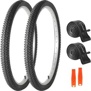 CALPALMY 18 /20 /26 자전거 교체용 타이어 및 내부 튜브 - 18x1.95 20x1.95 26x1.95 MTB BMX 오프로드