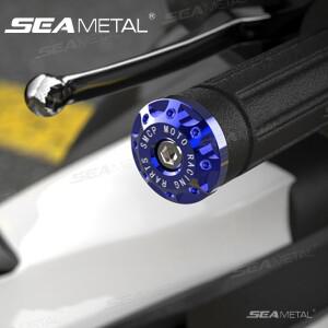 SEAMETAL 2피스 바이크 오토바이 핸들 바 엔드 플러그 그립 범용 캡 슬라이더 전동 바이크 액세서리