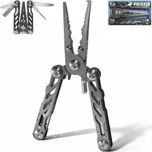 멀티툴 소금물 저항성 티타늄 코팅 스테인리스 스틸 텅스텐 라인 커터 링 스플리터 후크 리무버 및 장착된