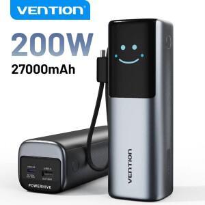Vention 140W 파워 뱅크 27000mAh PD 3.1 200w MAX 휴대용 파워뱅크 노트북용 샤오미호환 맥북 호환 프로