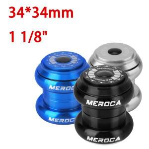 자전거 1 1/8 헤드셋 스트레이트 mtb 세트 34 34mm 상단 밀폐형 베어링 MTB 도로 방향타 스티어링