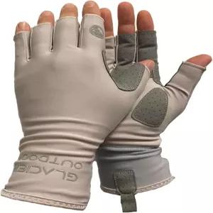 글레이셔 글러브 이슬라마다 50+ 자외선 차단 내구성 있는 경량 통기성 빠른 건조 손가락 없는 야외 낚시용