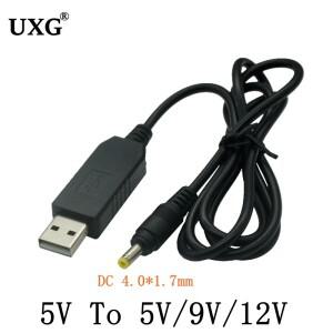 스텝 업 모듈 USB 컨버터 어댑터 케이블  1M to DC 4.0  1.7mm 파워 부스트 라인  5V 9V 12V  1.7x4.0mm 플