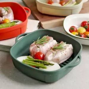 인콕 실리콘 에어프라이어 용기 전자레인지 용기