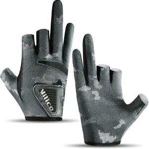 수자유 낚시 장갑 남녀 미끄럼 방지 및 통기성 락수어리 팜 카약 3컷 핑거 UV 얼음 플라이 액세서리