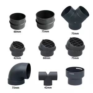 42/60/75mm 자동차 히터 덕트 파이프 조이너 커넥터 Eberspacher 또는 Webasto 용 스트레이트 조인트 호스