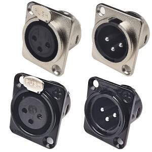 2/5/10피스 XLR 여성 남성 잭 3 핀 패널 마운트 커넥터 구리 접촉 금속 소켓 오디오 마이크