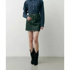 매장정품 SALT AND CHOCOLATE 솔트앤초콜릿 SAC 논페이드 데님 스커트 흑청 4W231Z002 5001985907 1240149