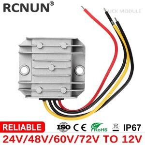 RCNUN 24V 36V 48V 60V 72V 18-90V ~ 12V 5A 10A DC 벅 컨버터 볼트 전압 변압기 레귤레이터 자동차 트럭