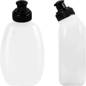 2팩 10온스 BPA 프리 자전거 물병 및 러닝 세트 - 수분 벨트 휴대용 달리기 소형 플립 마라톤 하이킹에