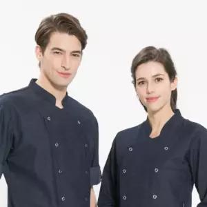 네이비 S 롤업조리복 요리사복 쉐프복 셰프복 7부조리 mzQ7+9fkN