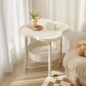 휴대용 보관 랙을 갖춘 현대적인 미니멀리스트 침대 옆 탁자 - 공간 절약형 디자인 캐주얼하고 세련된 가정