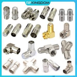 1PC F -TV IEC 어댑터 90도 TV 공중 안테나 플러그 커넥터 직각 소켓 동축 케이블 F-TV 세트