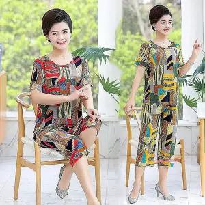 여름 원피스잠옷 홈웨어 빅사이즈잠옷 냉감 쿨상하의 민소매cde011