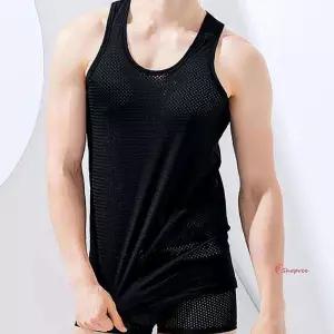 남성바람슝슝아이스 남자 이너웨어 통풍 매쉬쿨 나시 러닝구 런닝구 선풍기민소매 쿨좋은klm402