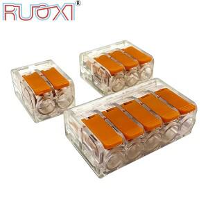 터미널 6mm2 주황색 투명 미니 소형 퀵 커넥터 교체 테이프 범용 소형 가정용 배선