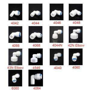 OD 호스 튜브 역삼 커넥터 RO 피팅 커플 수족관 엘보 플라스틱 파이프 워터