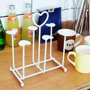 화이트 하트 트리 키친 컵걸이 주방 잡화 잇템 모양 귀여운 건조대  [mW49331D]
