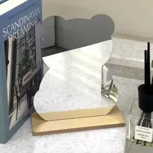 물결거울 노프레임 곰돌이 아크릴 탁상 거울