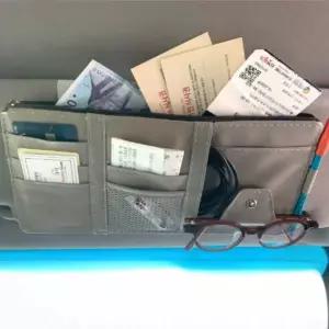 차량용포켓 차량 썬바이저 포켓가방 그레이 썬바이저