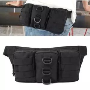 허리가방 전술 사냥 밀리터리 등산필수품 남성용파우치 검정 [m15C5AE]