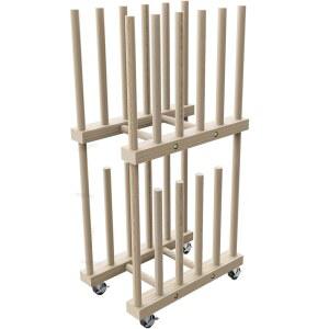 UNZERO 아트 보관 랙 - 스튜디오 및 갤러리를 위한 손잡이 캐스터 휠이 있는 캔버스 종이 스탠드