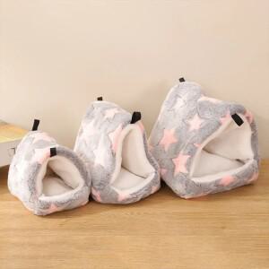 1pc  프린팅 애완 동물 새 앵무새 케이지  플러시 해먹 오두막 텐트 침대 잠자는 및 부화 조류 액세서리에