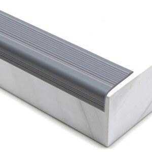 트리몰드 비닐 미끄럼 방지 계단 코싱, 자체 접착식 미끄럼 방지 계단 스텝, 유연한 고무 트레드 가장자리 보호 몰딩 트림(16.4피트, 회색)