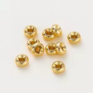14K/18K 골드 도금 10-30Pcs DIY 목걸이 팔찌 쥬얼리에 대한 3/4/5/6/8mm 스페이서 비즈 용품 액세서리