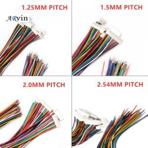 10피스 1.0 1.25 2.0 2.54 SH/JST/ZH/PH/XH 암 플러그 커넥터 (와이어 2/3/4/5/6/7/8/P 핀 포함)