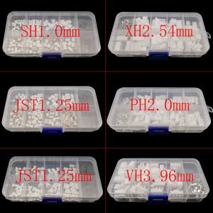 1box PH 2.0mm XH 2.54mm JST 1.25mm SH VH 3.96mm 피치 터미널 압착 수 플러그 암 소켓 커넥터 키트