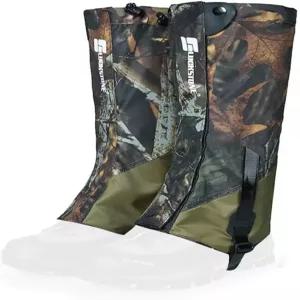 휴엔코 야외 위장 방수 스노우 부츠 게이터 하이킹 워킹 클라이밍 사냥용 다리 높이 커버