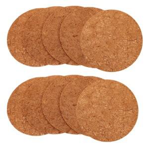 10피스 라운드 천연 비둘기 둥지 매트  섬유 새 패드 두꺼운 재사용 가능  설치 앵무새 번식 케이지 장식