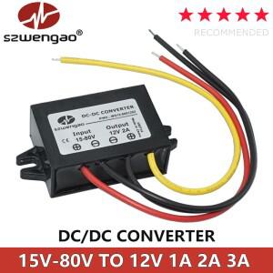 DC 15V-80V 24V 36V 48V 60V ~ 12V 전력 변환기 1A 2A 3A 벅 레귤레이터 골프 카트 지게차 용 스텝 다운 전