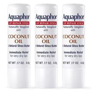 Aquaphor NATURAL 내추럴ly InspiRed 레드 립 리페어 스틱, 코코넛 오일과 천연 시어 버터가 함유된 하이드
