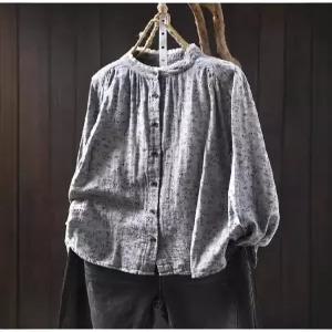 루타꽁몰 가을 캐주얼 여성용 루즈핏롱 셔츠 차이나 면사 슬림핏 HO3