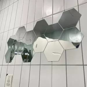 붙이는거울 붙이는 12조각 아크릴 육각 거울 중형