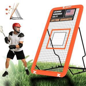 7x4 FT 라크로스 리바운더 배구 네트 프레임 가능한 패스 고강도 슈팅 연습을 위한 조절 땅볼을 훈련 실내 각도 PE 스틸