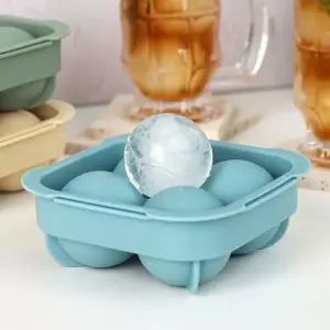 [NS홈쇼핑]실리가든 국산 실리콘 얼음트레이 하이볼 위스키 동그란 얼음틀 원형 4구...