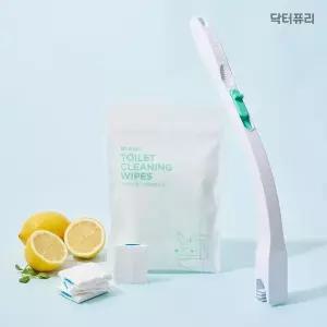 [NS홈쇼핑]닥터퓨리 변기 세정제 청소포 12개입 + 청소 스틱 세트 / 변기크리너..