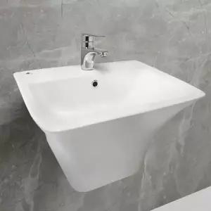 [콩심팥심]일체형 세면대 사각 욕실 세면기 HLBATH HLDL520