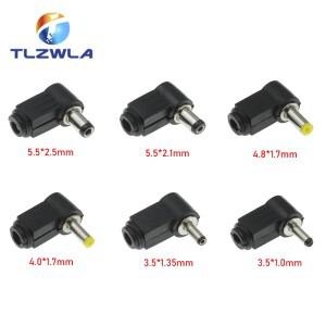 DC 전원 플러그 배선 어셈블리  90 도 엘보 5.5x2.1mm  용접 와이어   4.8x1.7mm  3.5x1.35mm  10 개