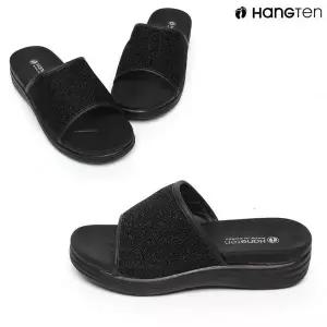 [NS홈쇼핑]행텐 HT-137 여성용 글리터 쿠션 통굽 슬리퍼 슬라이드 외출용 사무실용..