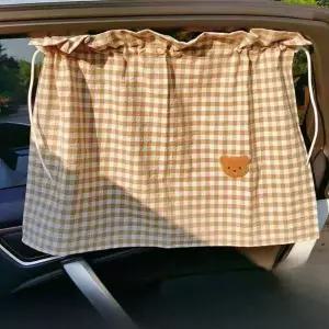 차박커튼 차량용 흡착식 햇빛가리개 커튼 브라운