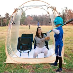 모든 날씨 방지 포드 스포츠 텐트 밀폐된 바닥이 있는 야외 팝업 쉘터 캐리백이 스크린 하우스 이벤트를