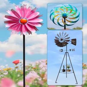 정원 바람개비 야외 마당 화단꾸미기 대형 풍차 장식 소품 옥상 공원 대형바람개비 컬러