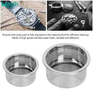 시계 부품 클리너 바구니 초음파 청소 304 스테인레스 스틸 메쉬 홀더 수리 도구 액세서리
